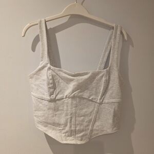 Light Gray Corset Style Top